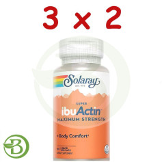 Pack 3x2 Super Ibuactin 60 Gélules Solaray
