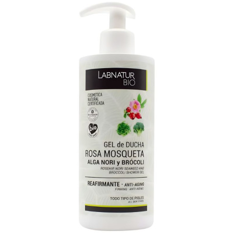 Gel douche à la rose musquée, aux algues et au brocoli 450 ml Labnatur Bio