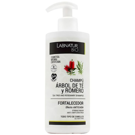 Shampoing fortifiant à l&#39;arbre à thé et au romarin 450 ml Labnatur Bio