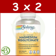 Solaray 3x2 Pack Bisglycinate de magnésium 240 capsules végétales