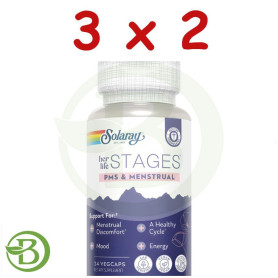 Pack 3x2 Menstrual Stages 24 Cápsulas Vegetales Solaray
