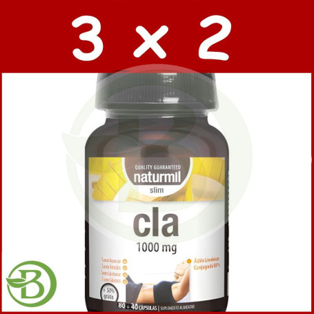 Pack 3x2 Cla Slim 1000Mg 80+40 Perlas Naturmil