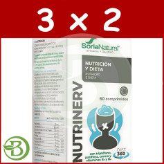 Lot de 3 x 2 Nutrinerv 60 comprimés Soria Naturel