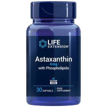 Astaxanthine avec phospholipides 4 mg, 30 perles, Life Extension