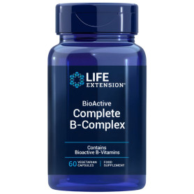 Complexe de vitamines B complet bioactif, 60 capsules, pour une vie plus longue.
