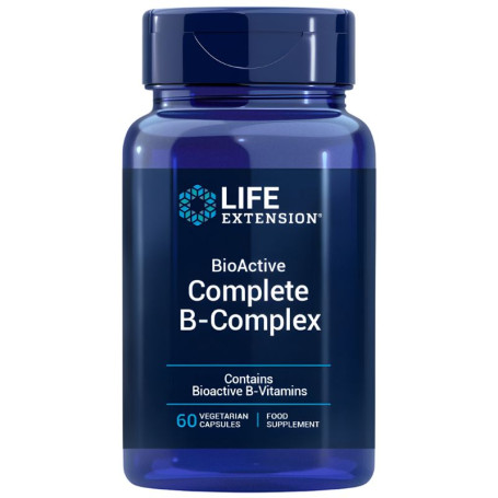 Complexe de vitamines B complet bioactif, 60 capsules, pour une vie plus longue.