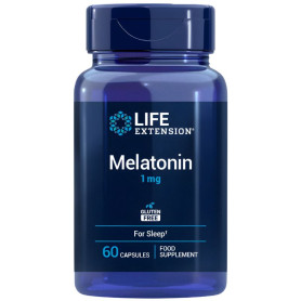 Mélatonine 1 mg, 60 capsules, pour une vie plus longue