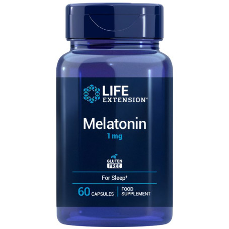 Mélatonine 1 mg, 60 capsules, pour une vie plus longue