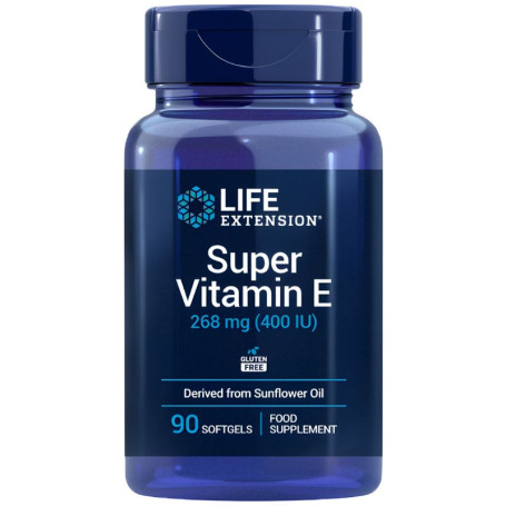 Super Vitamine E 268 mg 400 UI 90 Perles Prolongation de Vie