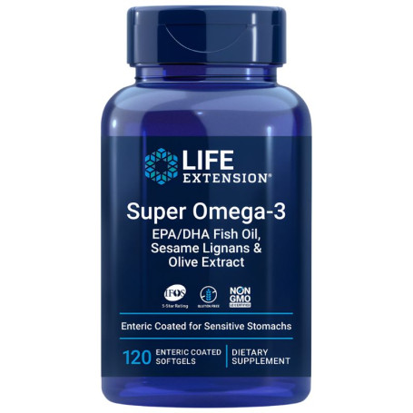 Super Omega-3 EPA/DHA 120 Perles Prolongation de Vie