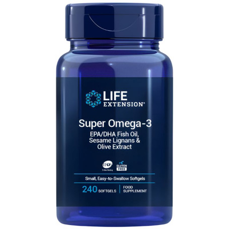 Super Omega-3 EPA/DHA 240 Perles Prolongation de Vie