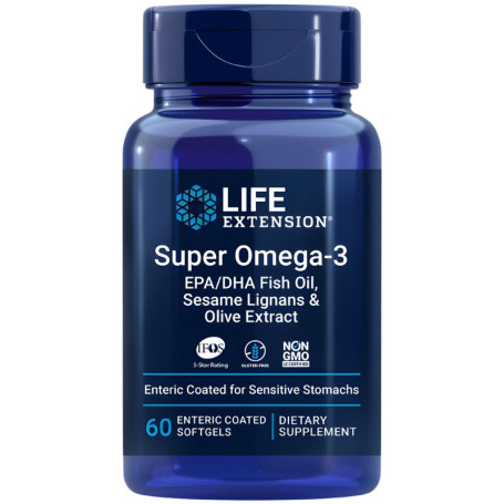 Super Omega-3 EPA/DHA 60 Perles Prolongation de Vie