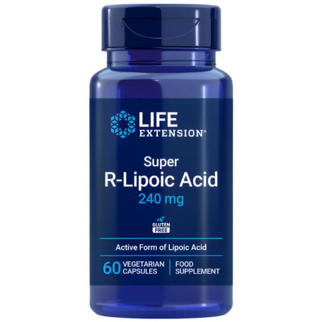 Super acide R-lipoïque 240 mg, 60 capsules, pour une vie plus longue.