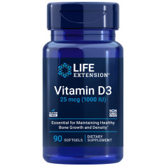Vitamine D3 25 mcg 1000 UI 90 capsules Life Extension