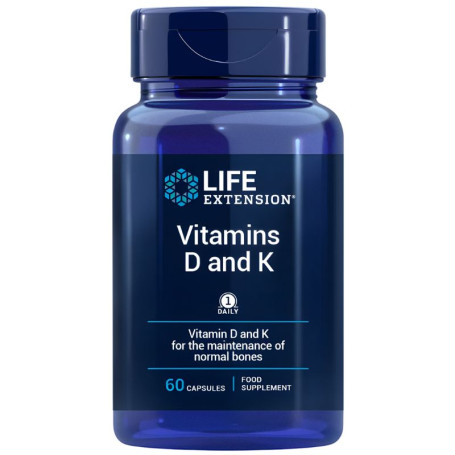 Vitamines D et K, 60 capsules, Life Extension