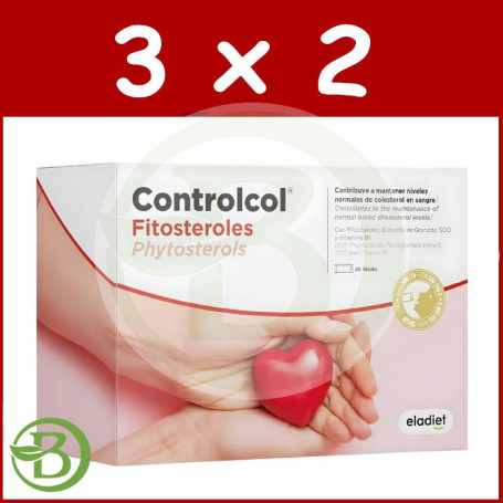 Pack 3x2 Controlcol Fitoesteroles 20 Sticks Eladiet