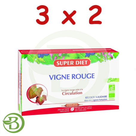 Pack 3x2 Vid Roja Bio 20 Ampollas Super Diet