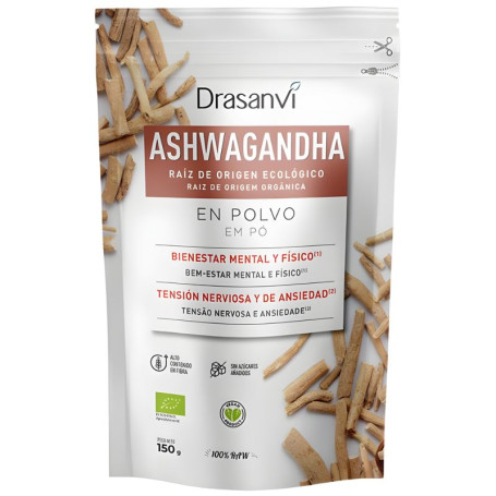 Poudre d&#39;ashwagandha biologique 150 g Drasanvi