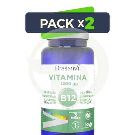 Pack 2x Vitamina B12 90 Comprimidos Drasanvi