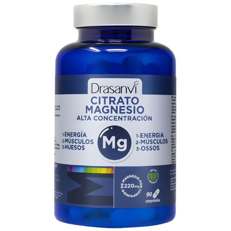 Citrate de magnésium à haute concentration, 90 comprimés Drasanvi