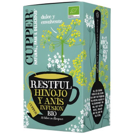 Infusion de fenouil et d&#39;anis bio apaisante, 20 sachets de thé