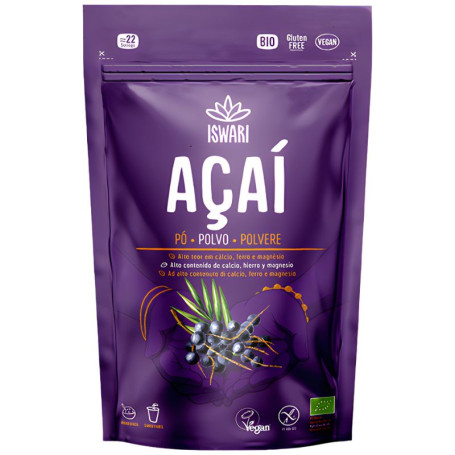 Poudre d'Açaí lyophilisée biologique 70G Iswari