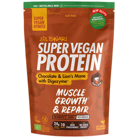 Svf Super Vegan Protein Chocolat et Crinière de Lion 400G Iswari