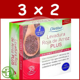 Pack 3x2 Levadura Roja De Arroz Plus 30 Cápsulas Dietisa