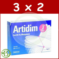 Pack 3x2 Artidim UC-II 490Mg. 30 gélules de diméfar