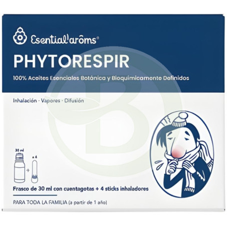 Phytorespir 30Ml. avec les inhalateurs Esential Aroms