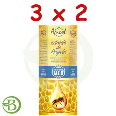 Lot de 3 x 2 extraits de propolis 60 ml Apicol - Tongil