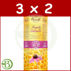 Lot de 3 x 2 extraits de propolis et d'échinacée 60 ml Apicol - Tongil