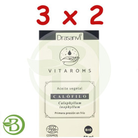 Pack 3x2 Aceite Vegetal Calófilo (Primera Presión en Frío) 50Ml Drasanvi