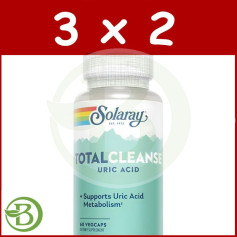 Pack 3x2 Total Cleanse Acide Urique 60 Gélules Solaray