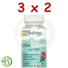 Pack 3x2 Total Cleanse Foie 60 Gélules Solaray