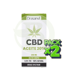 Pack 2x Aceite De Cbd Broad Spectrum 20% 10Ml Drasanvi