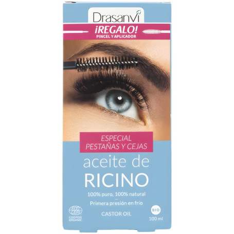 Huile de ricin bio pour cils et sourcils 100 ml Drasanvi