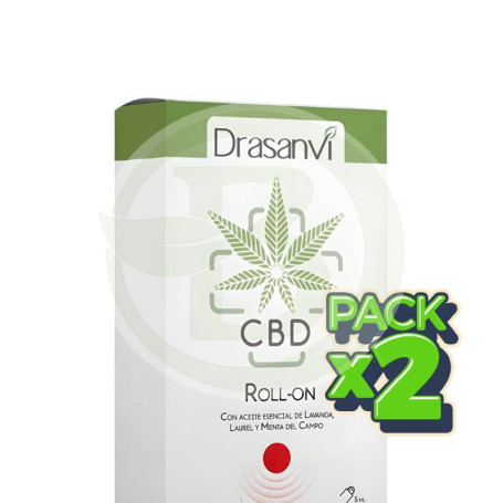Pack 2x Roll-On Cbd Rojo Alivio Tensiones Cabeza 5Ml Drasanvi