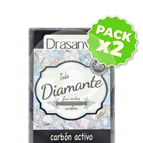Pack 2x Jabón De Carbón Activo Vegetal 100G Drasanvi
