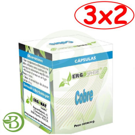 Pack 3x2 Ergosphere Cobre 50 Cápsulas Ergonat