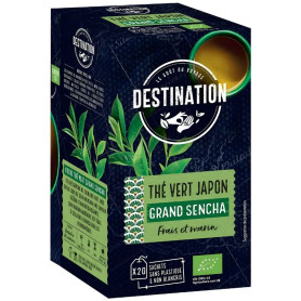 Grand Sencha Thé vert bio japonais 20 sachets Destination