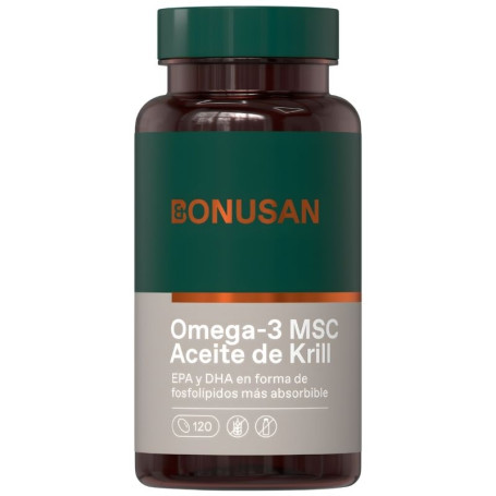 Omega-3 Msc Huile De Krill 120 Perles Bonusan