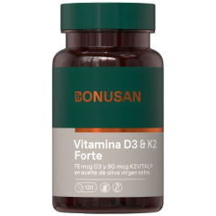 Vitamine D3 & K2 Forte 120 Perles Bonusan
