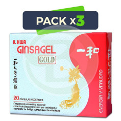 Pack 3x Ginsagel Gold 20 gélules Il Hwa Tongil