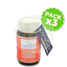 Pack 3x Calcium corallien, Vitamine D3 et Magnésium 120 Gélules Estado Puro