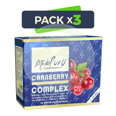 Lot 3x Cranberry Complex 30 Gélules Estado Puro