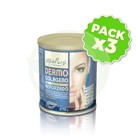Pack 3x Dermo Colágeno Reforzado 275Gr. Estado Puro