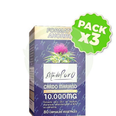 Pack 3x Chardon-Marie 10.000 Mg 80 Gélules Végétales Estado Puro - Tongil