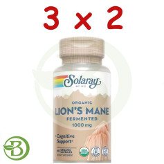 Pack 3x2 Crinière de Lion 500Mg. 60 gélules Solaray