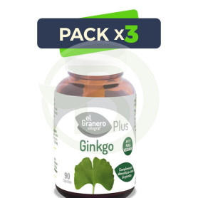 Pack 3x Ginkgo Biloba 90 Cápsulas El Granero